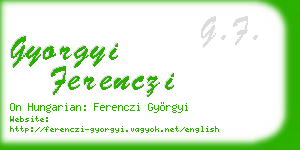 gyorgyi ferenczi business card