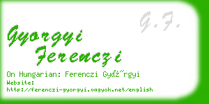 gyorgyi ferenczi business card